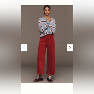 The Colette Corduroy Crop Wide-Leg Pants by Maeve